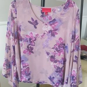 Jennifer Lopez flowers Blouse